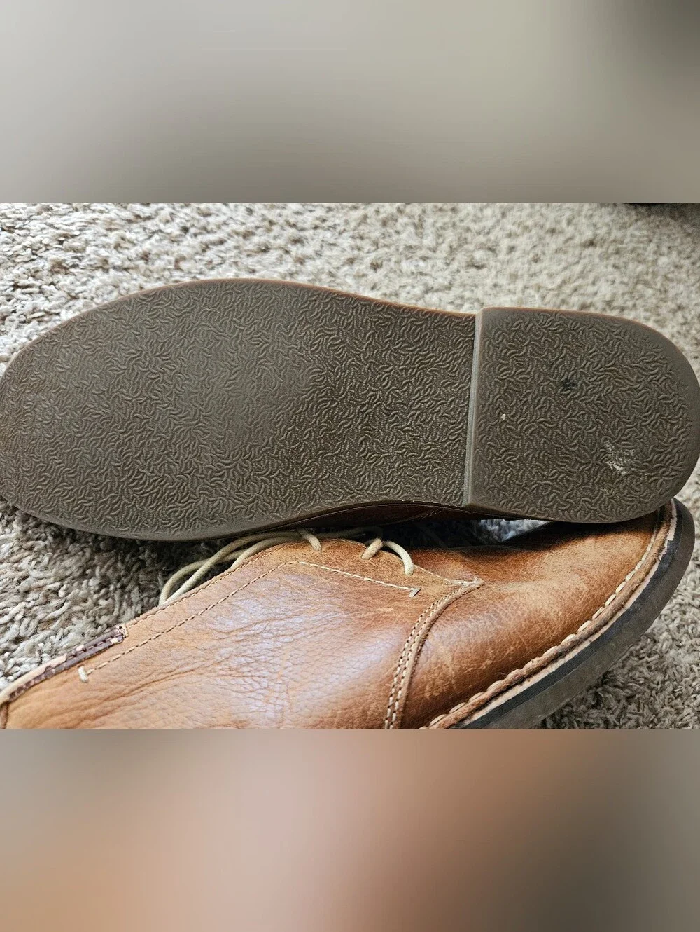 Kenneth Cole Desert Wind Men's Brown Leather Chukka Boots Size 12 M